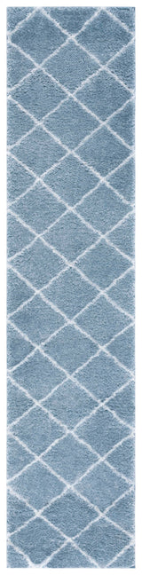 Safavieh Tahoe Shag Tho676M Blue/White Rug.