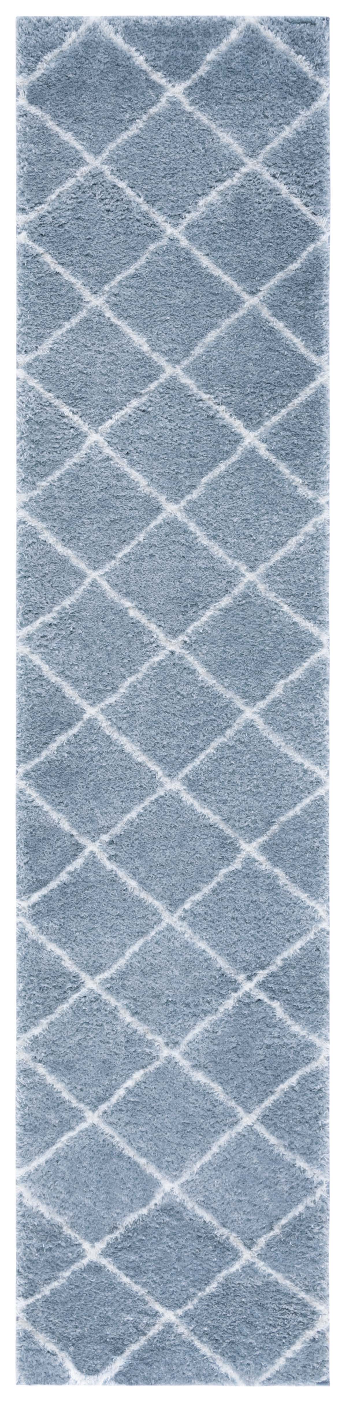 Safavieh Tahoe Shag Tho676M Blue/White Area Rug