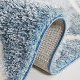 Safavieh Tahoe Shag Tho676M Blue/White Rug.