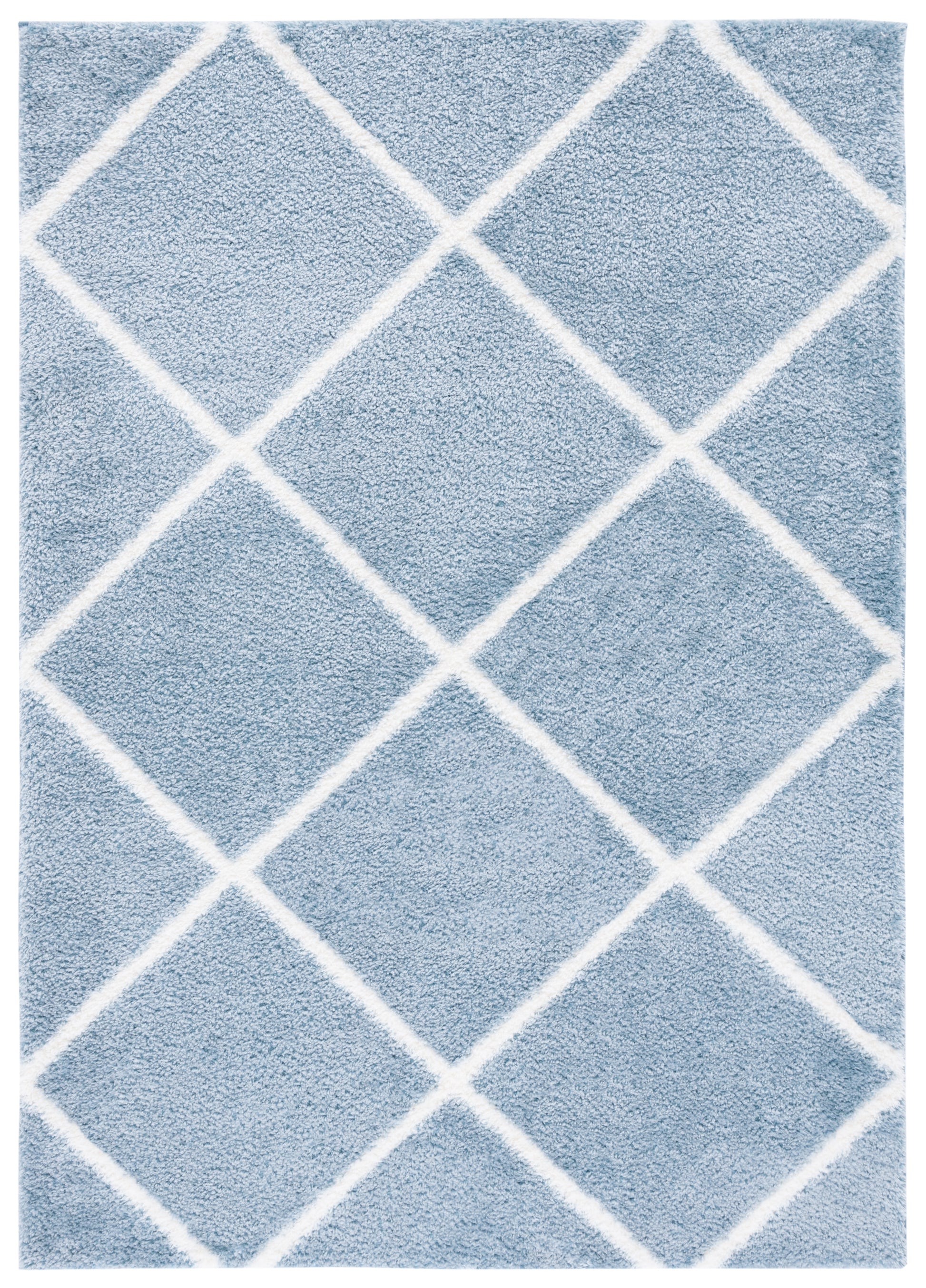 Safavieh Tahoe Shag Tho676M Blue/White Area Rug