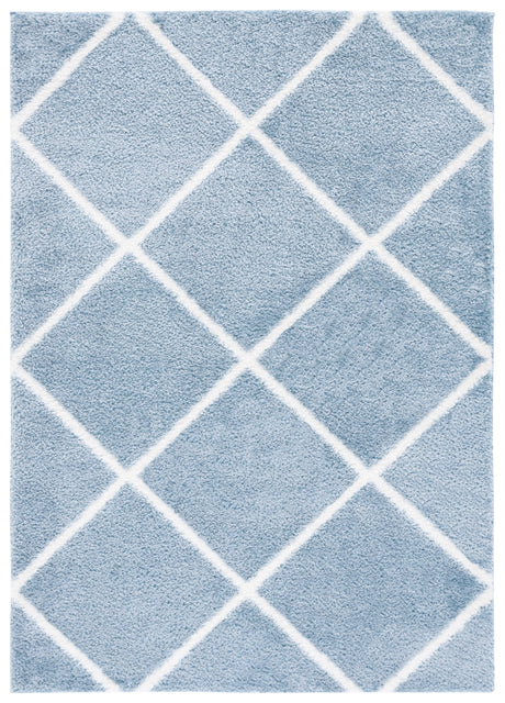 Safavieh Tahoe Shag Tho676M Blue/White Rug.