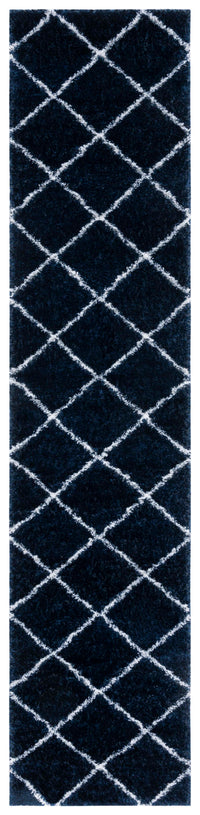 Safavieh Tahoe Shag Tho676N Navy/White Area Rug