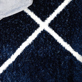Safavieh Tahoe Shag Tho676N Navy/White Rug.