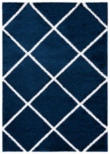 Safavieh Tahoe Shag Tho676N Navy/White Rug.