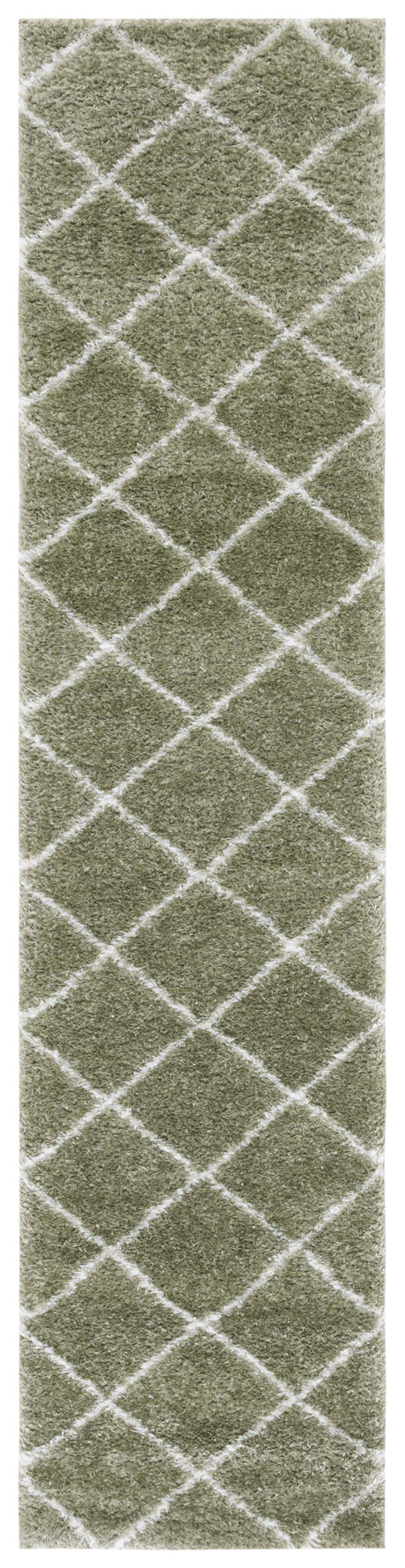 Safavieh Tahoe Shag Tho676W Sage/White Rug.