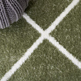 Safavieh Tahoe Shag Tho676W Sage/White Rug.