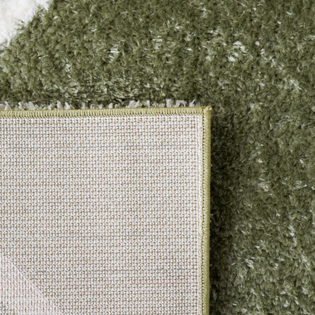 Safavieh Tahoe Shag Tho676W Sage/White Rug.