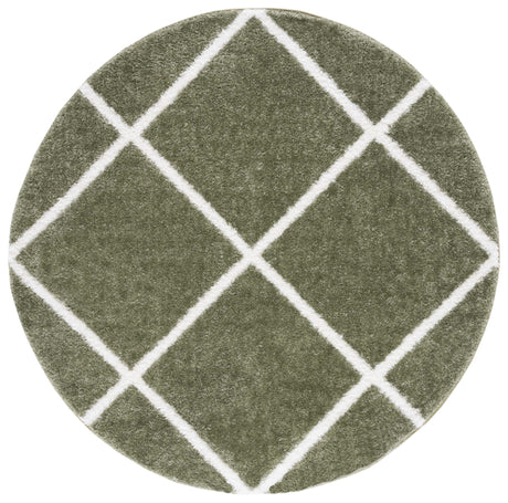 Safavieh Tahoe Shag Tho676W Sage/White Rug.