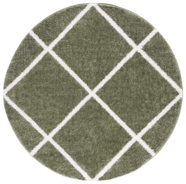 Safavieh Tahoe Shag Tho676W Sage/White Rug.
