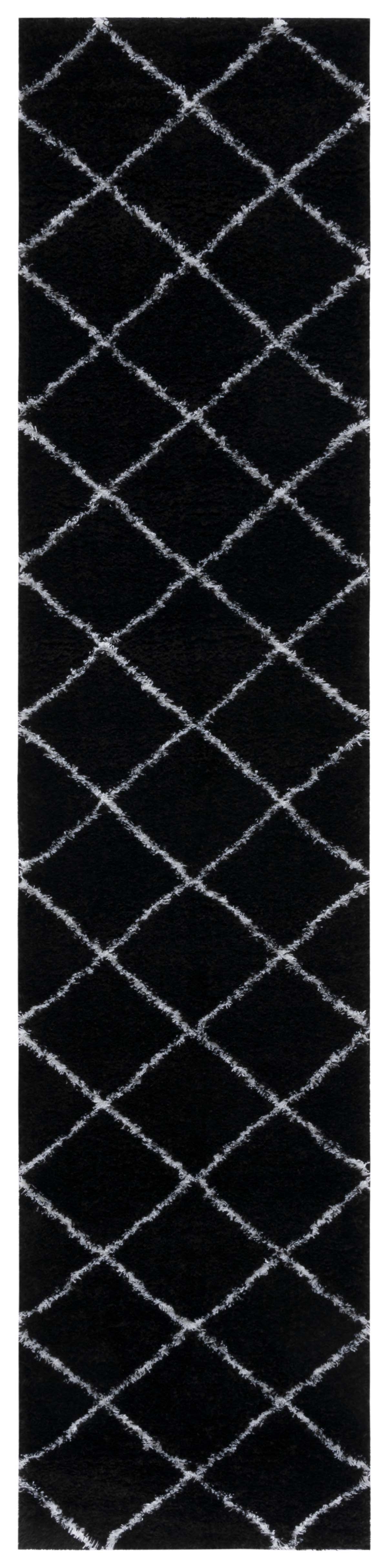 Safavieh Tahoe Shag Tho676Z Black/White Rug.