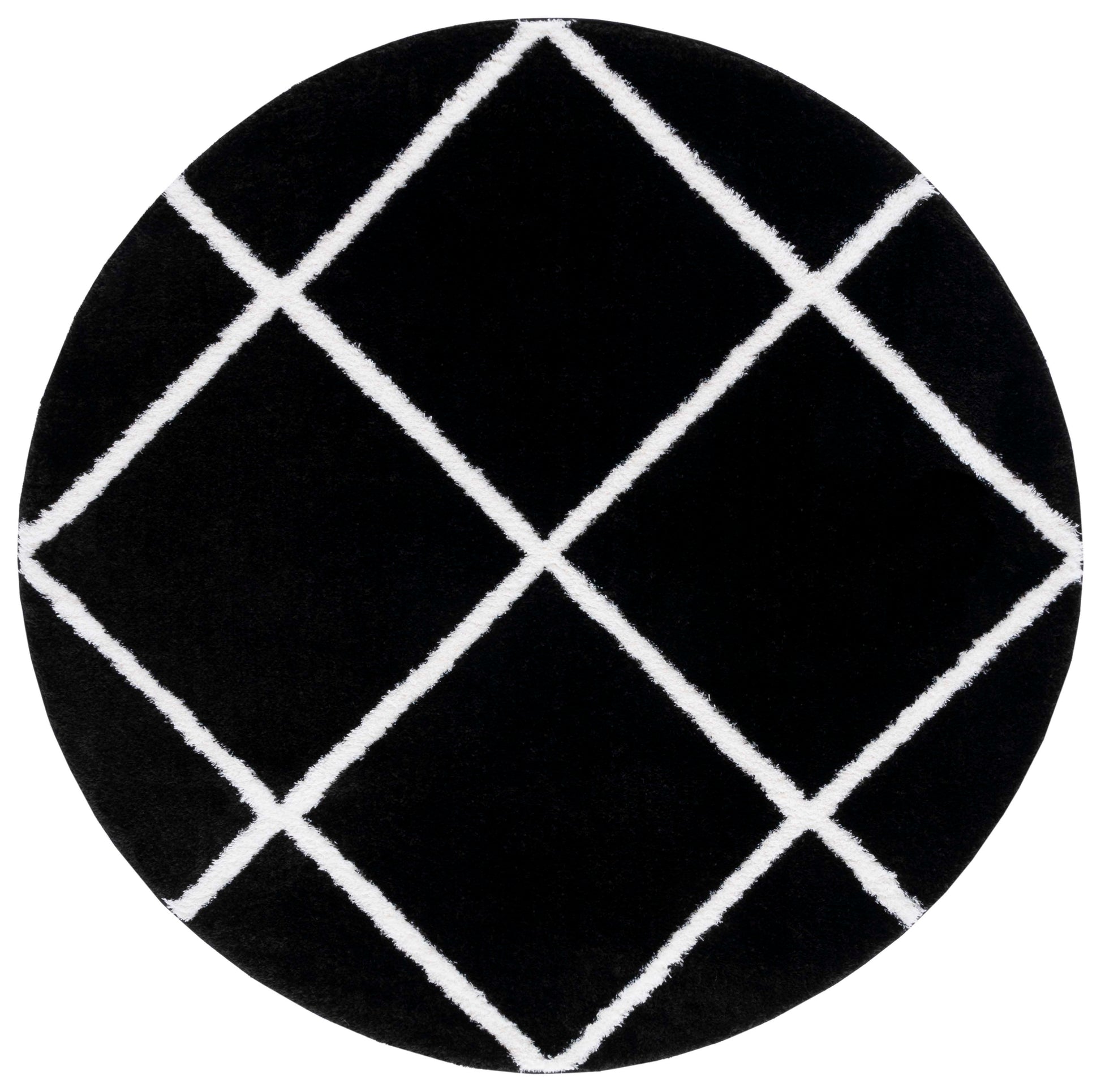 Safavieh Tahoe Shag Tho676Z Black/White Area Rug