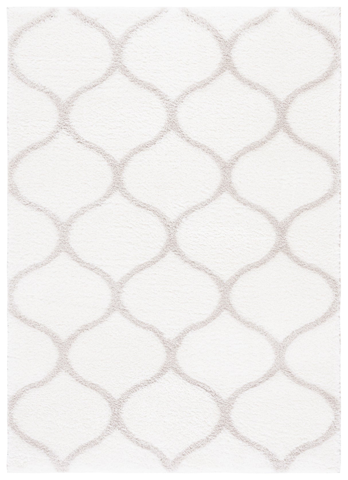 Safavieh Tahoe Shag Tho677A White/Silver Rug.