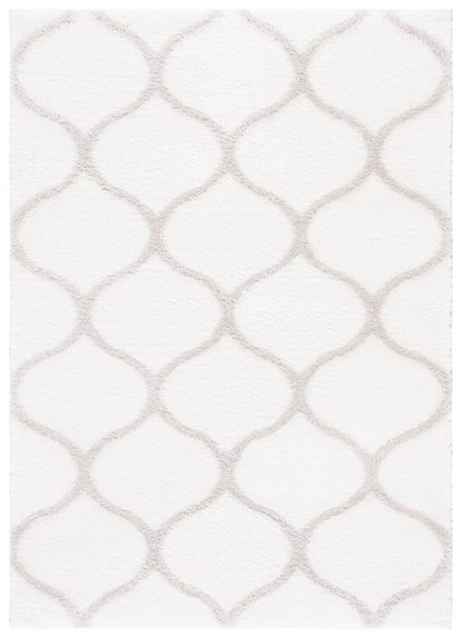 Safavieh Tahoe Shag Tho677A White/Silver Area Rug