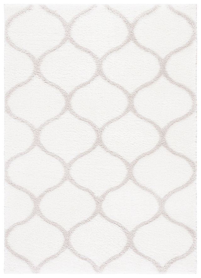 Safavieh Tahoe Shag Tho677A White/Silver Rug.