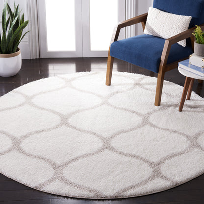 Safavieh Tahoe Shag Tho677A White/Silver Area Rug