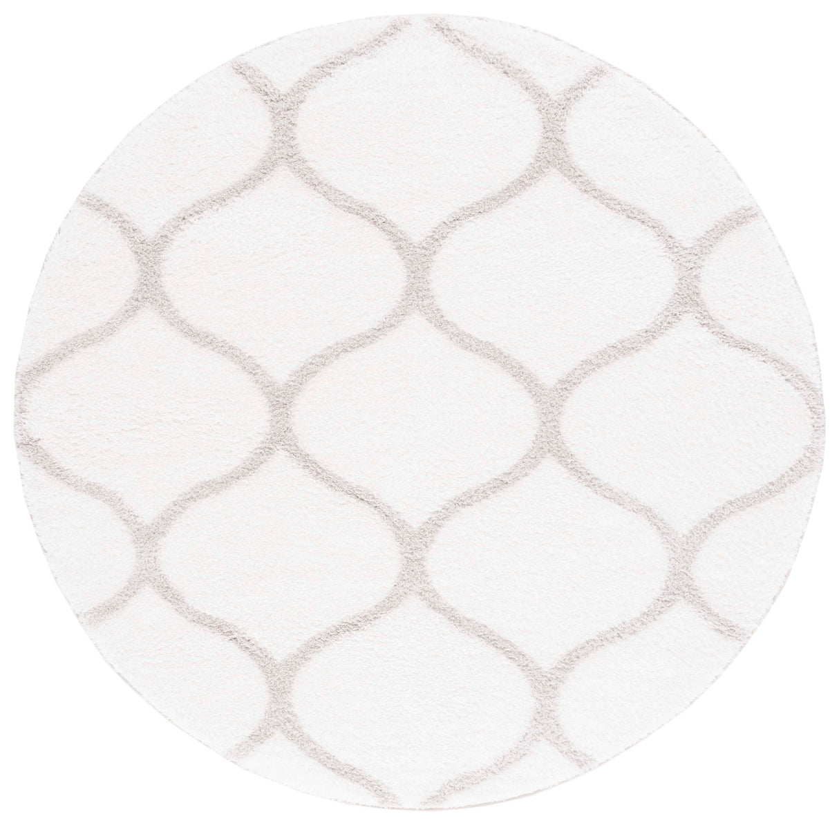 Safavieh Tahoe Shag Tho677A White/Silver Rug.