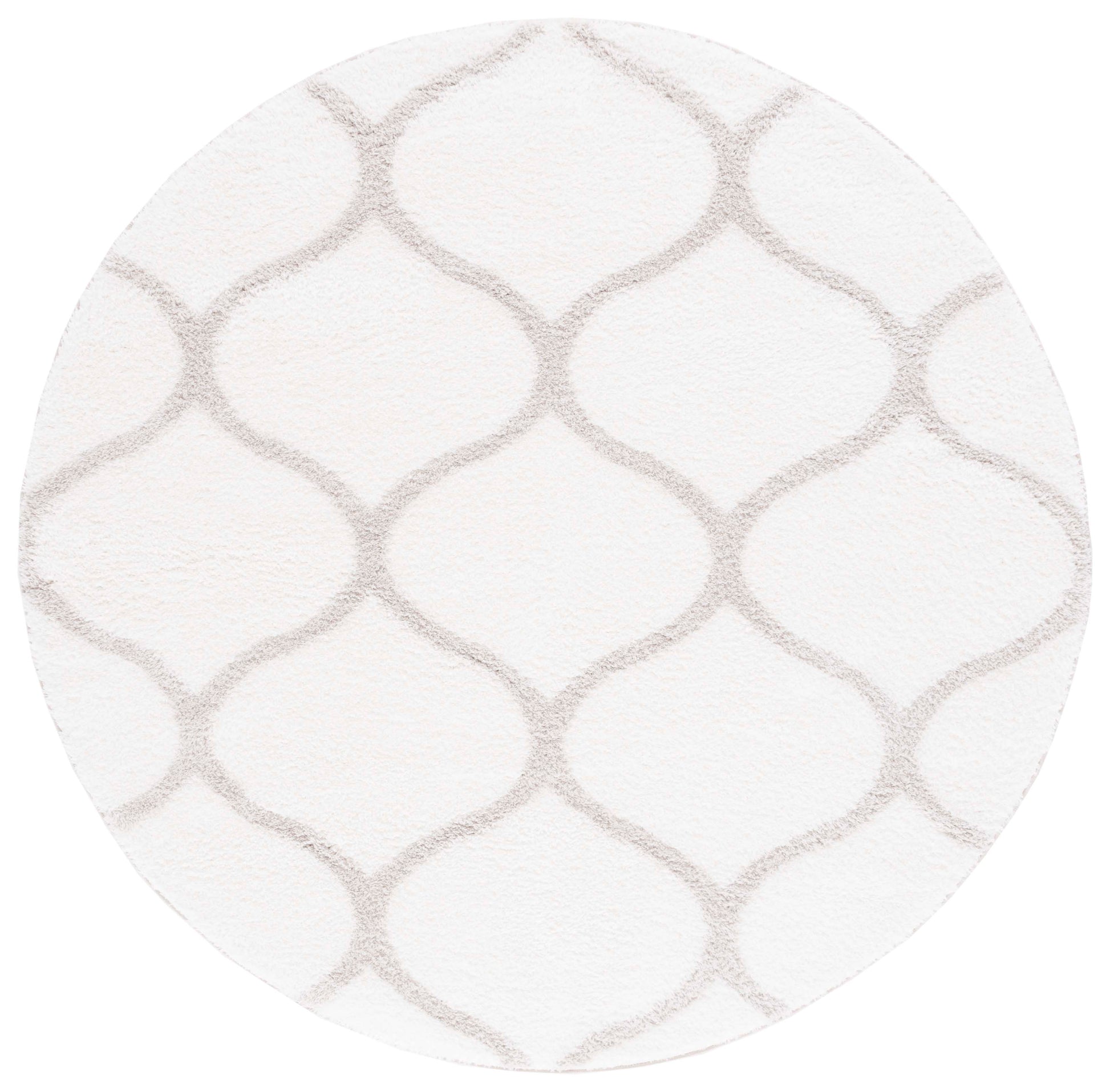 Safavieh Tahoe Shag Tho677A White/Silver Area Rug