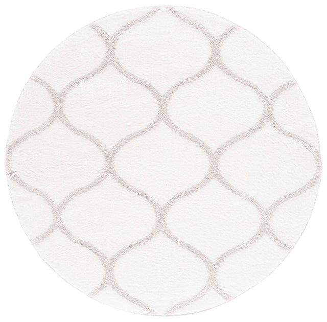 Safavieh Tahoe Shag Tho677A White/Silver Rug.