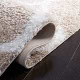 Safavieh Tahoe Shag Tho677B Beige/White Rug.