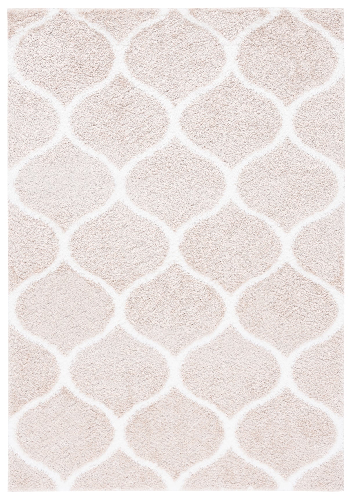 Safavieh Tahoe Shag Tho677B Beige/White Rug.