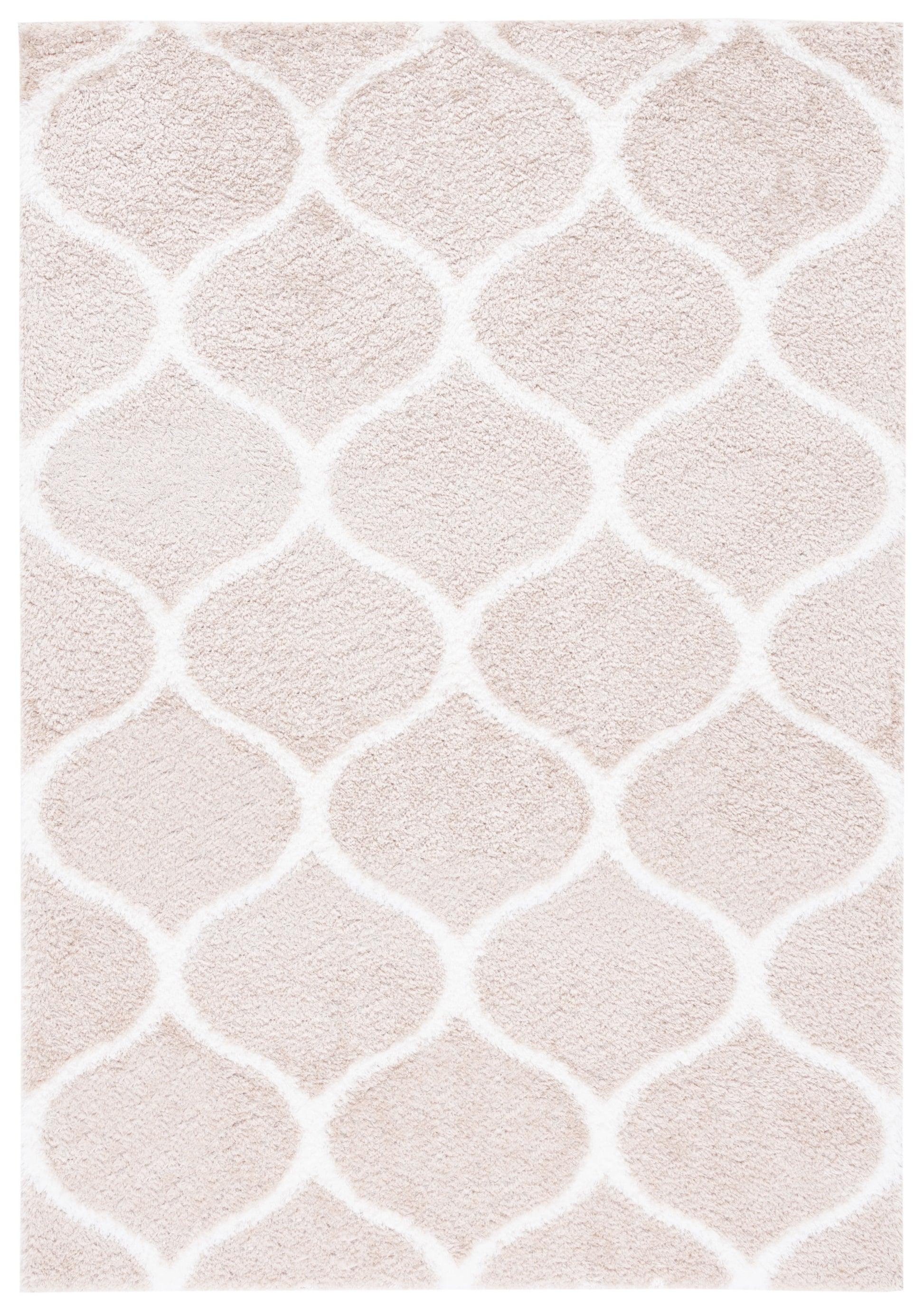 Safavieh Tahoe Shag Tho677B Beige/White Area Rug