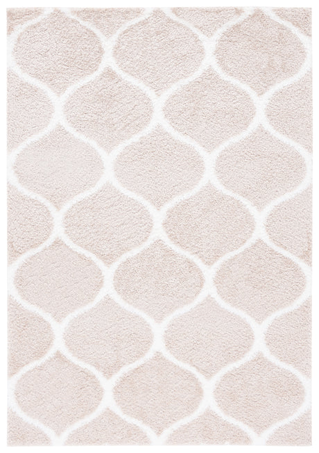 Safavieh Tahoe Shag Tho677B Beige/White Rug.