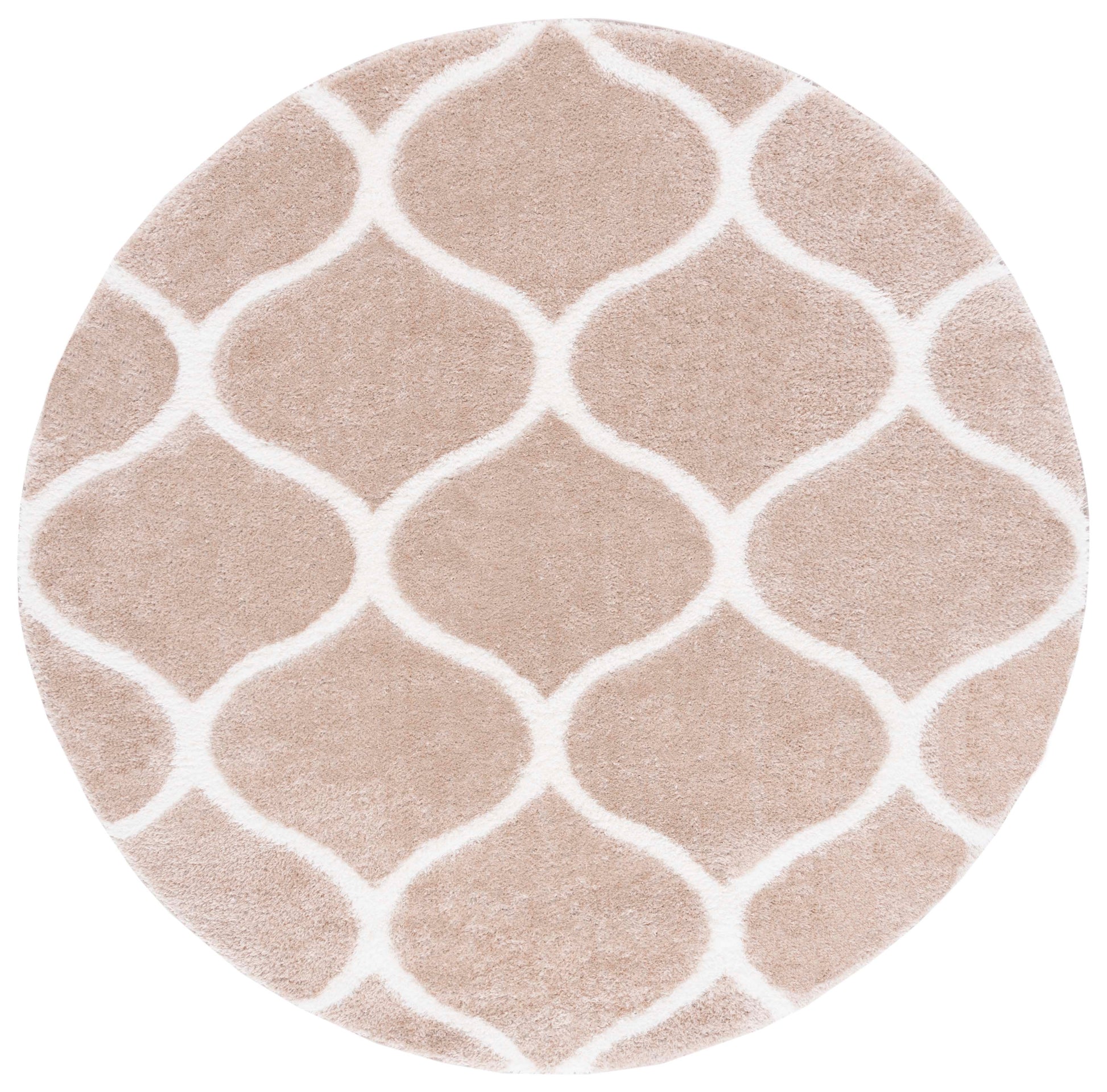 Safavieh Tahoe Shag Tho677B Beige/White Area Rug