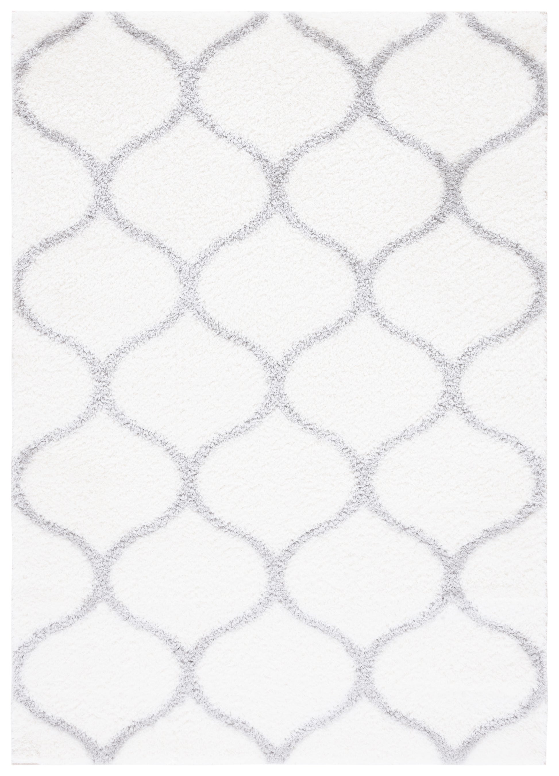 Safavieh Tahoe Shag Tho677C White/Grey Area Rug