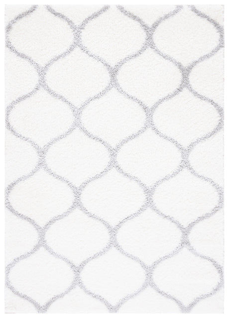 Safavieh Tahoe Shag Tho677C White/Grey Rug.