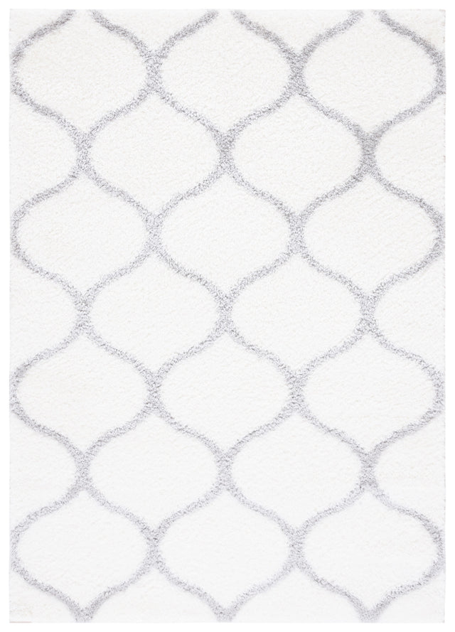 Safavieh Tahoe Shag Tho677C White/Grey Rug.