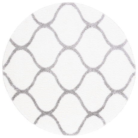 Safavieh Tahoe Shag Tho677C White/Grey Rug.