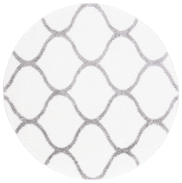 Safavieh Tahoe Shag Tho677C White/Grey Rug.