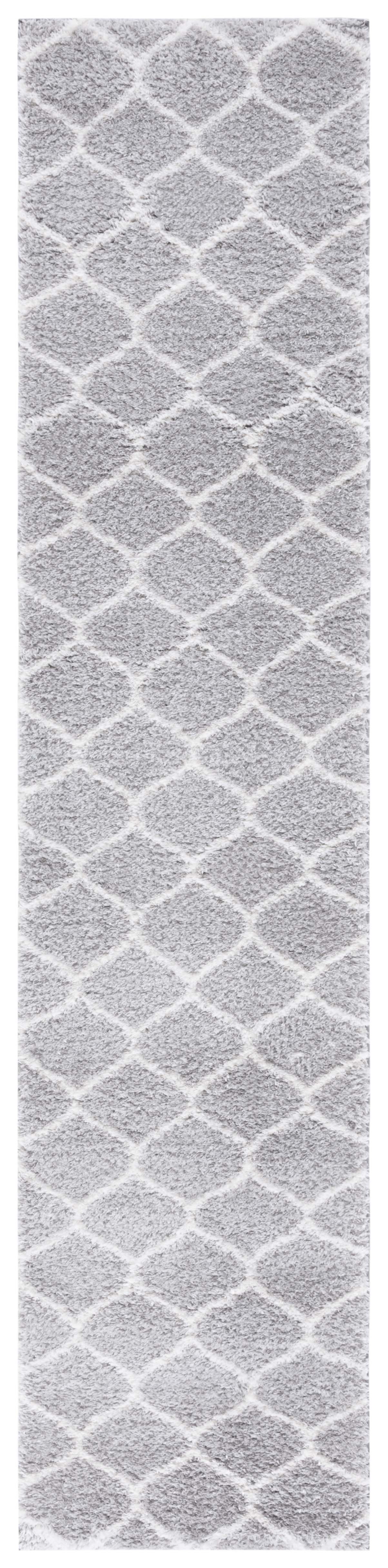 Safavieh Tahoe Shag Tho677F Light Grey/White Area Rug