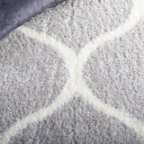 Safavieh Tahoe Shag Tho677F Light Grey/White Rug.
