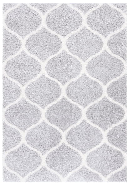 Safavieh Tahoe Shag Tho677F Light Grey/White Area Rug