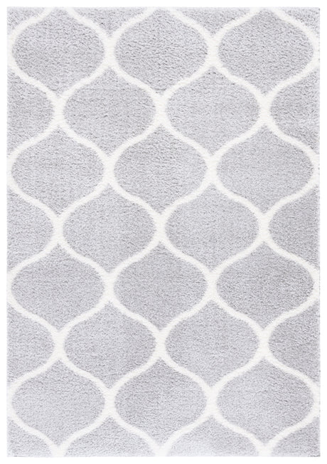 Safavieh Tahoe Shag Tho677F Light Grey/White Rug.