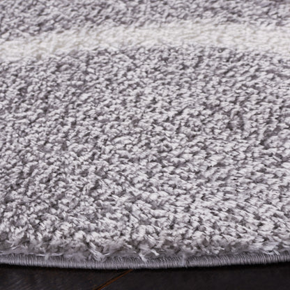 Safavieh Tahoe Shag Tho677F Light Grey/White Area Rug