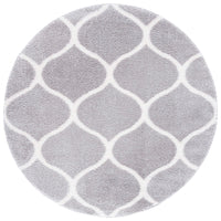 Safavieh Tahoe Shag Tho677F Light Grey/White Area Rug