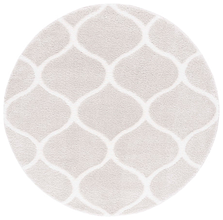 Safavieh Tahoe Shag Tho677G Silver/White Rug.