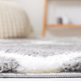 Safavieh Tahoe Shag Tho677H Grey/White Rug.