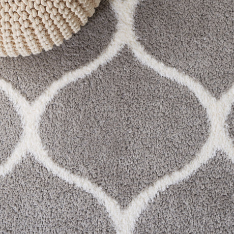 Safavieh Tahoe Shag Tho677H Grey/White Rug.