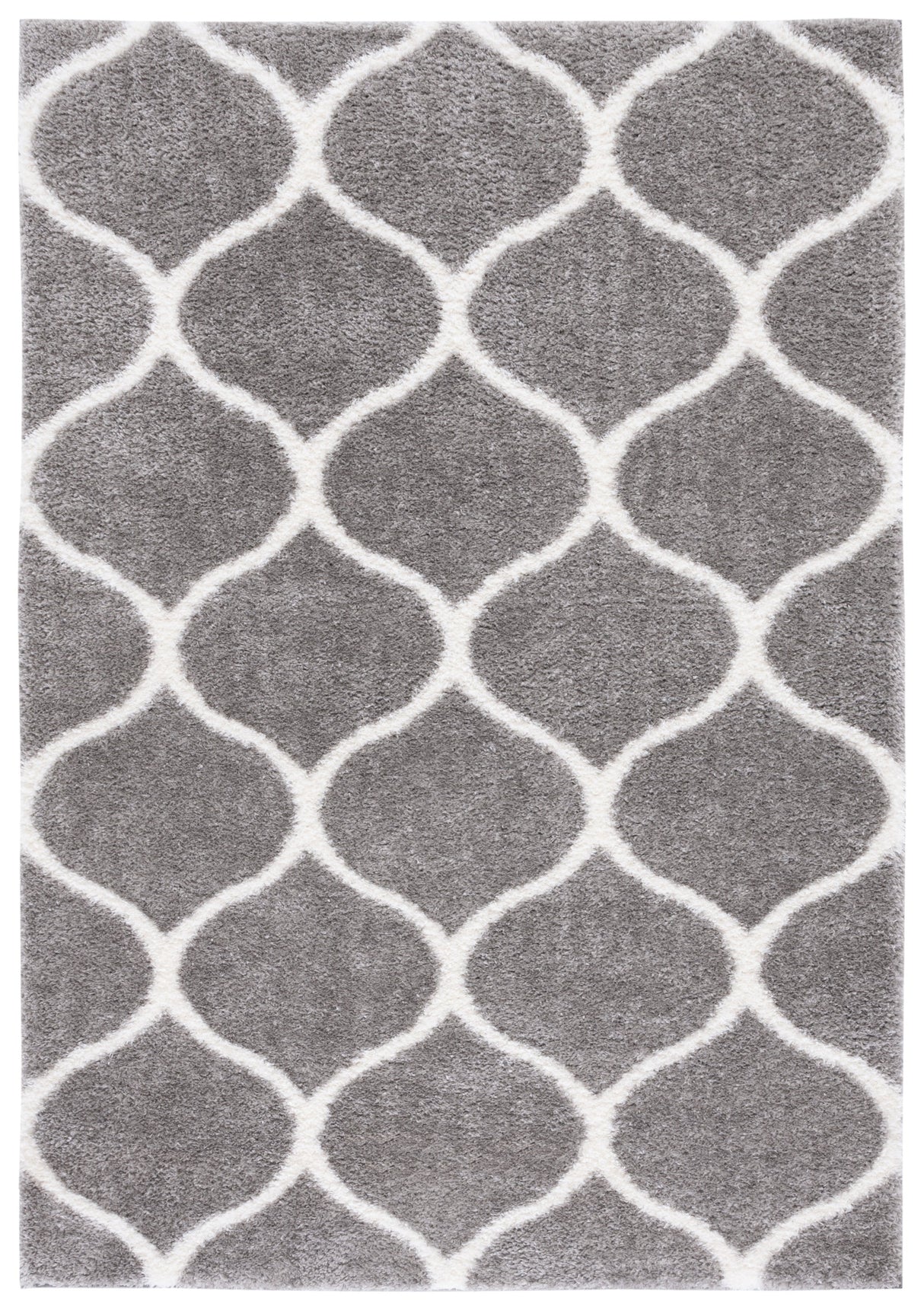 Safavieh Tahoe Shag Tho677H Grey/White Rug.