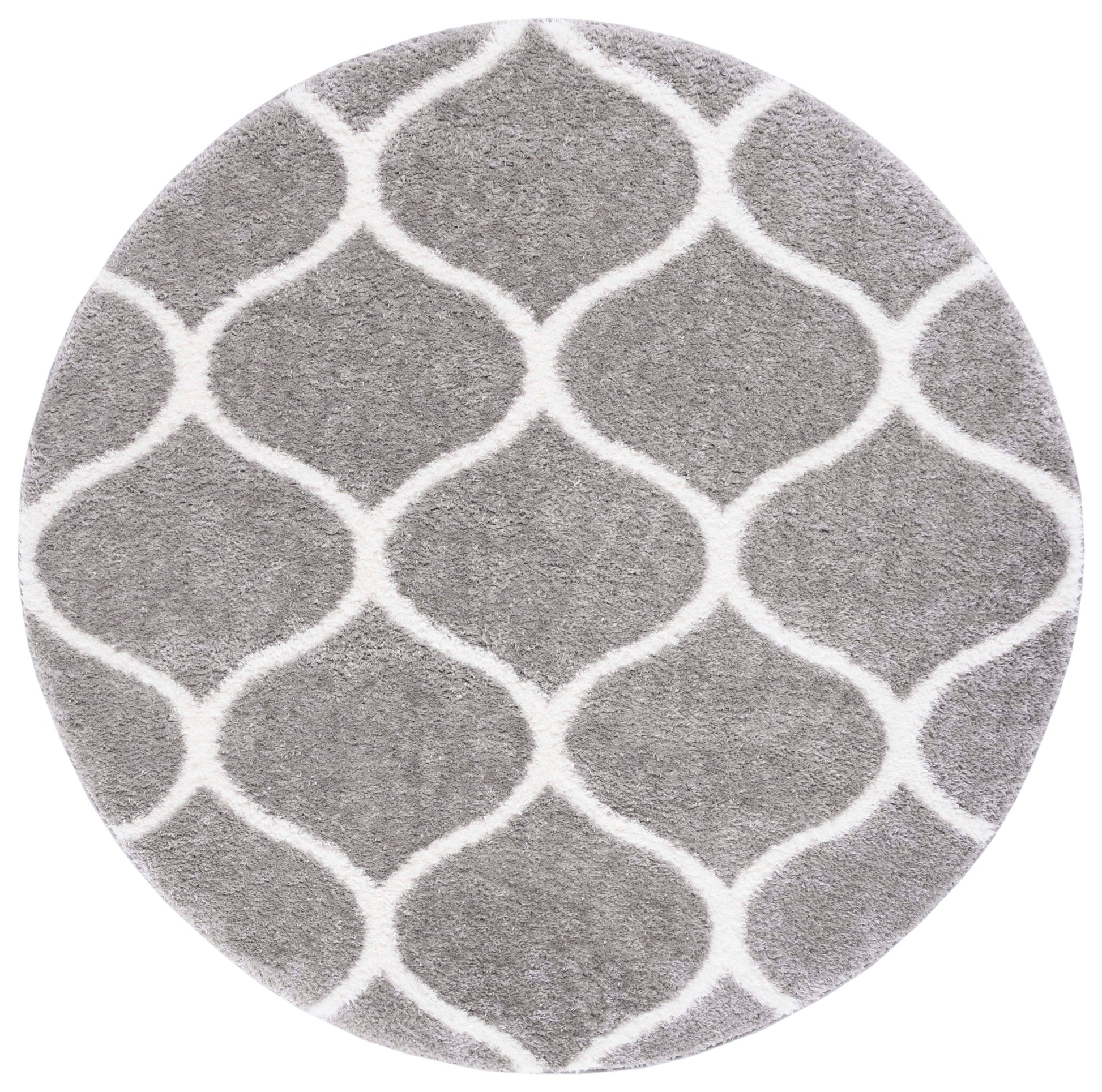 Safavieh Tahoe Shag Tho677H Grey/White Area Rug