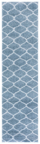 Safavieh Tahoe Shag Tho677M Blue/White Rug.