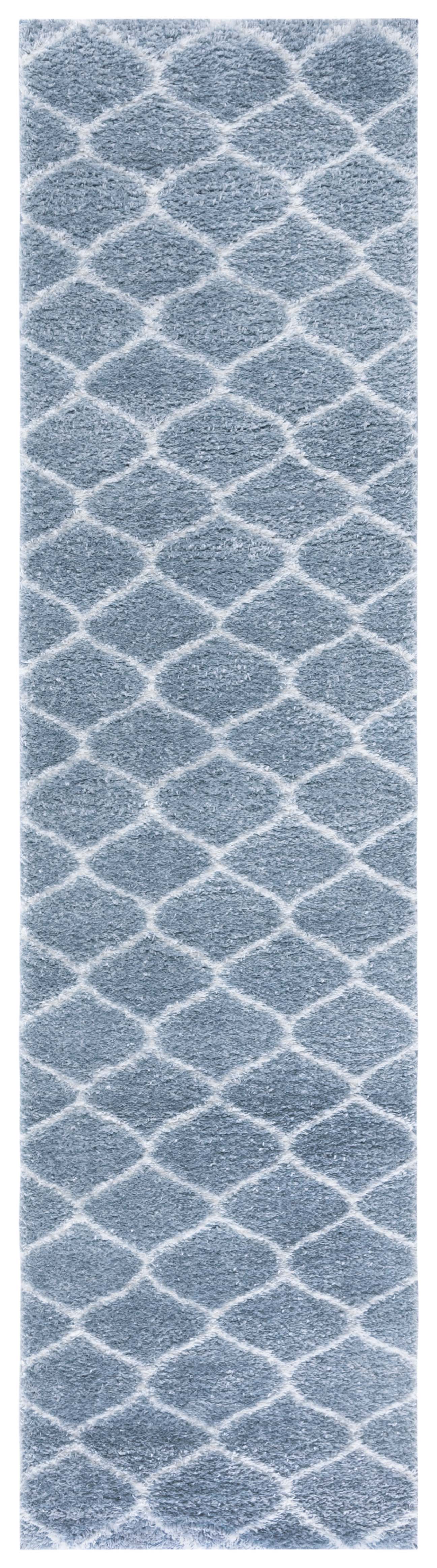 Safavieh Tahoe Shag Tho677M Blue/White Area Rug