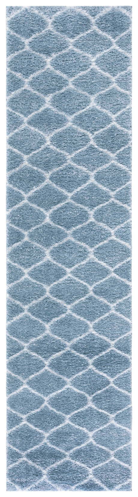 Safavieh Tahoe Shag Tho677M Blue/White Rug.