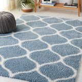 Safavieh Tahoe Shag Tho677M Blue/White Rug.