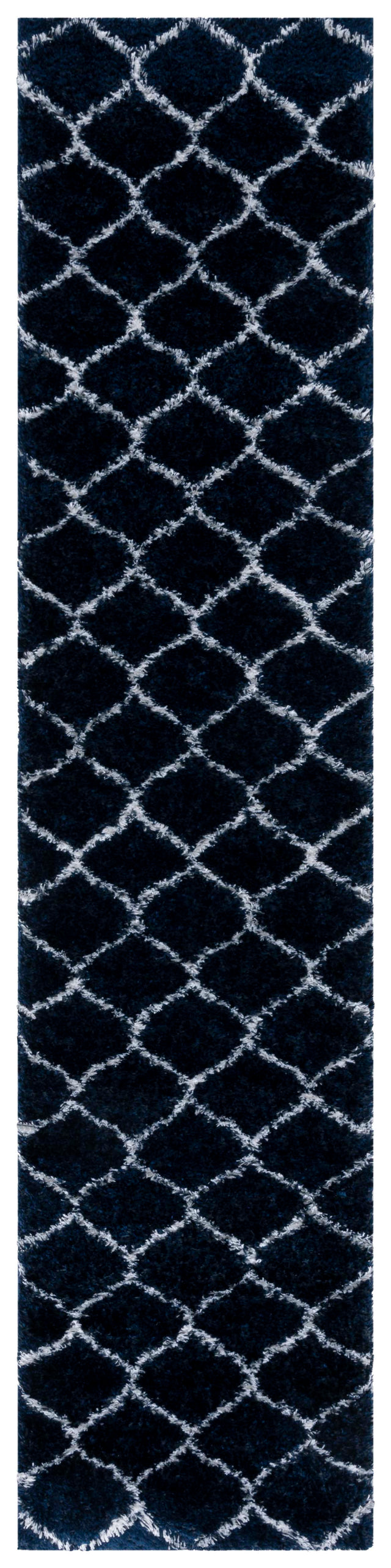 Safavieh Tahoe Shag Tho677N Navy/White Rug.