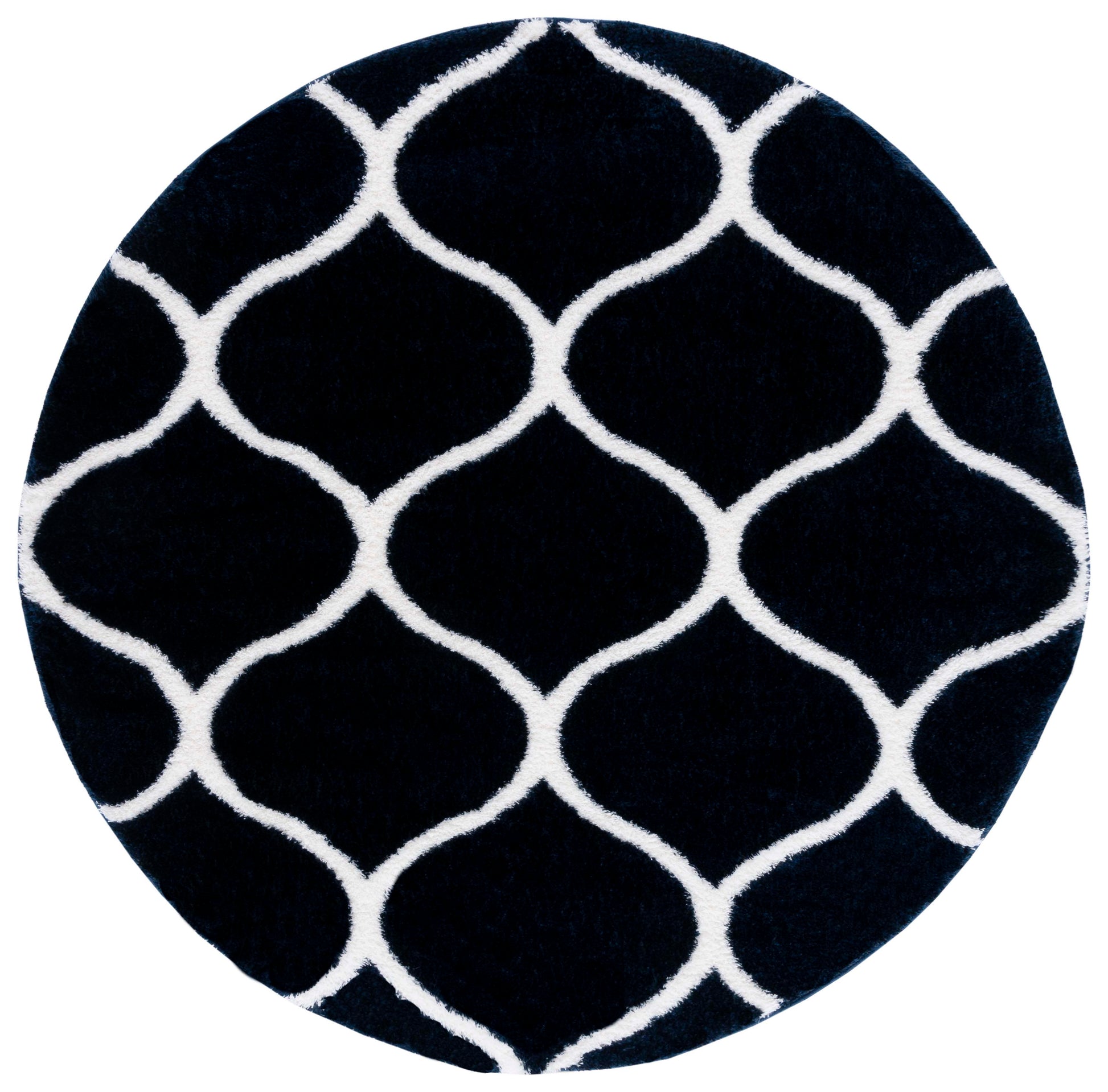 Safavieh Tahoe Shag Tho677N Navy/White Area Rug