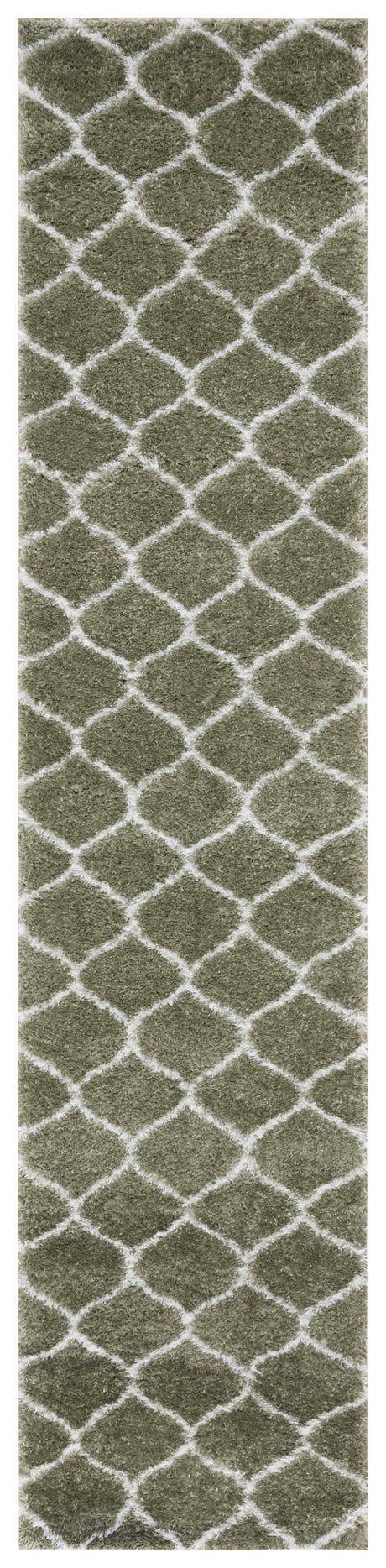 Safavieh Tahoe Shag Tho677W Sage/White Rug.